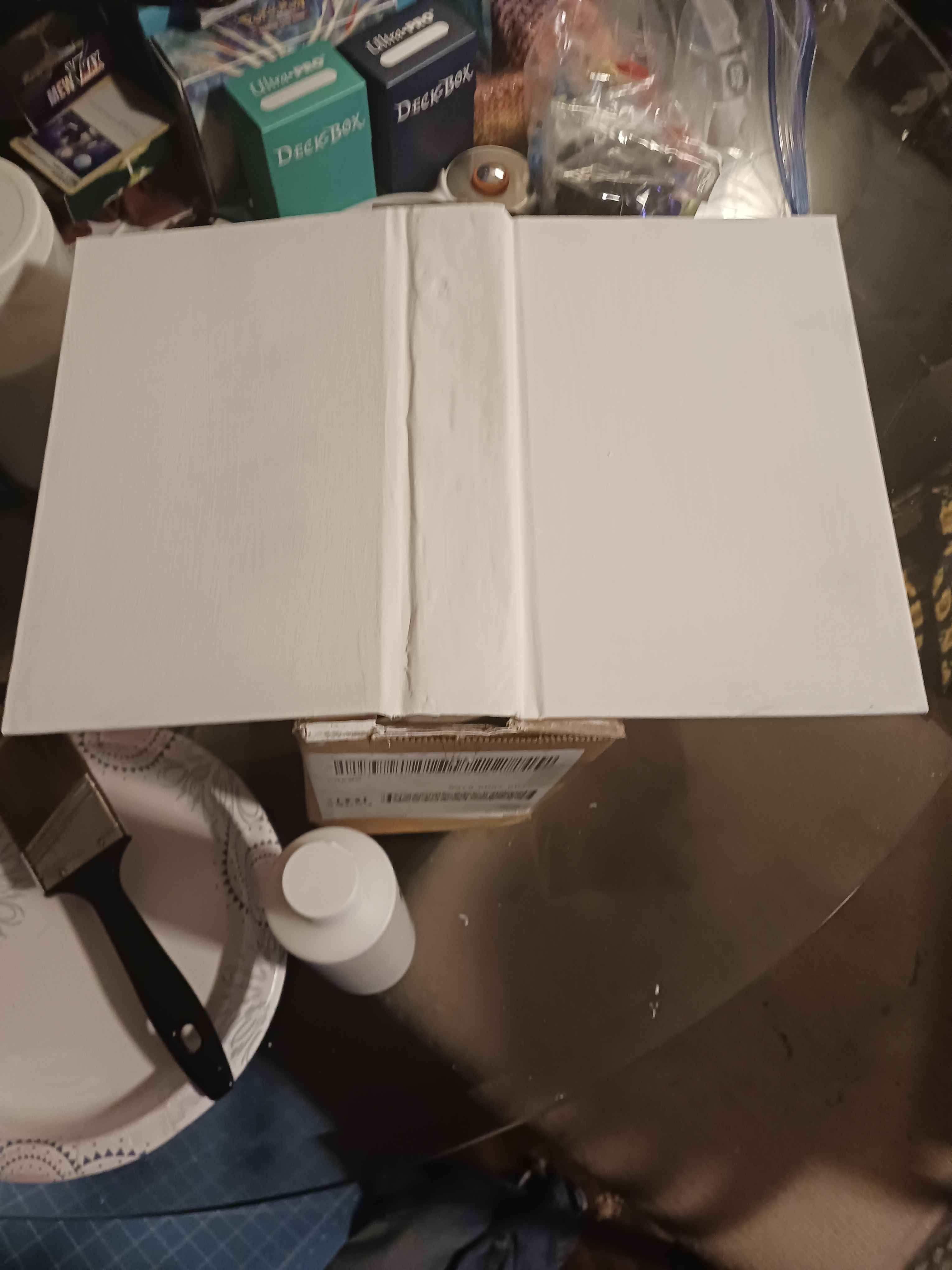 an image of the book, painted white.
