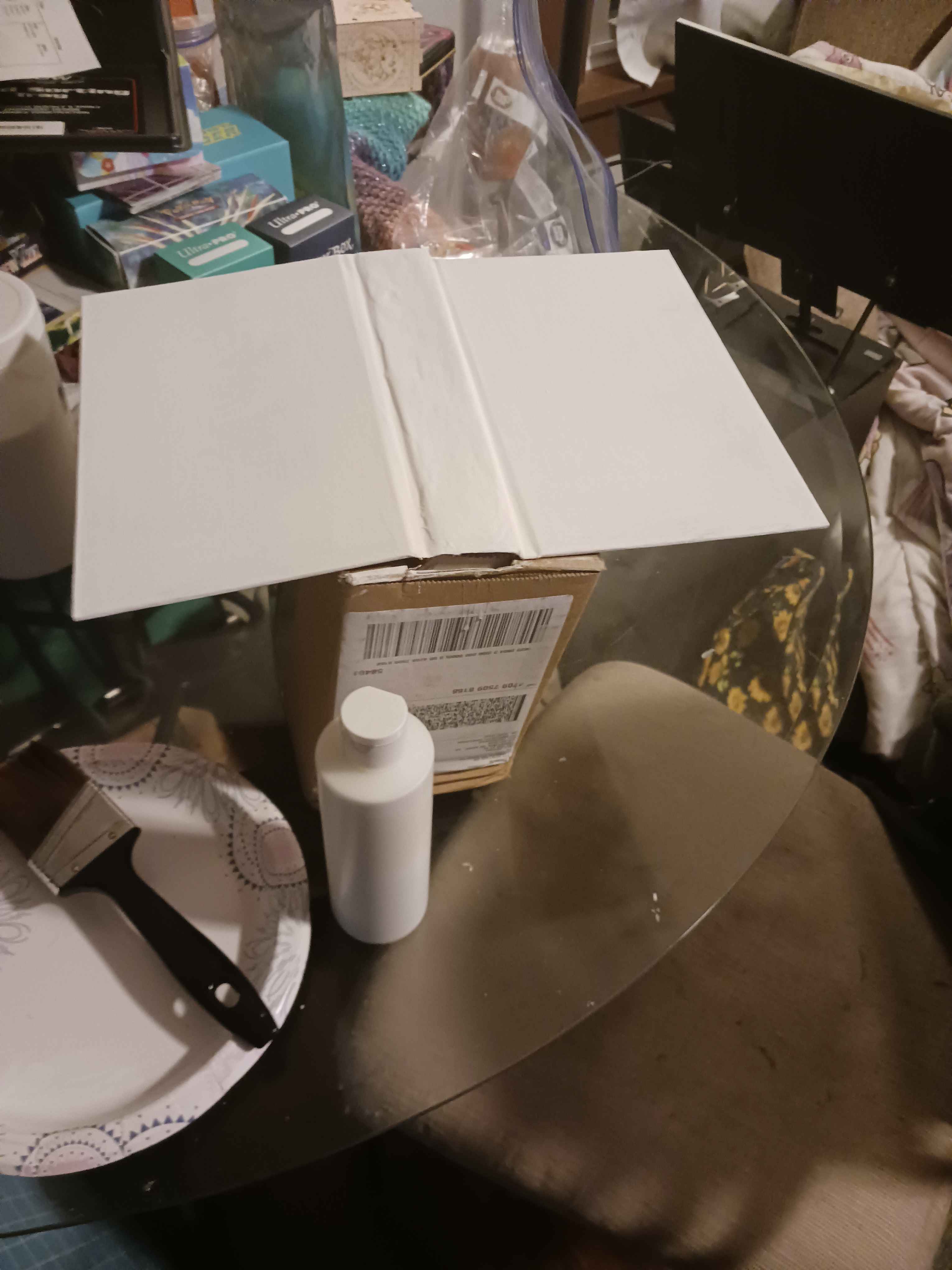 another image of the book, painted white.